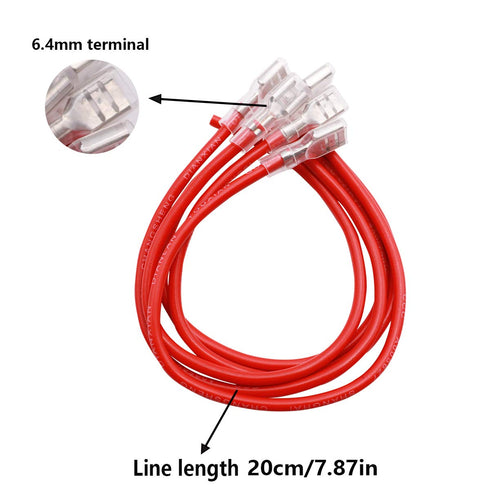 mxuteuk 30 Pcs Quick Splice 2.8/4.8/6.4mm Spade Crimp Terminal Block with Insulating Sleeve and Wire