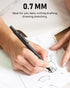 Nicpro 0.7 mm Mechanical Pencil Set with Case, 3 Metal Artist Pencils, 8 Tube HB Lead Refills