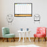 JILoffice Magnetic Calendar Whiteboard & Bulletin Corkboard Combo Board 24 x 18 Inch, Black Aluminum Frame for Home,