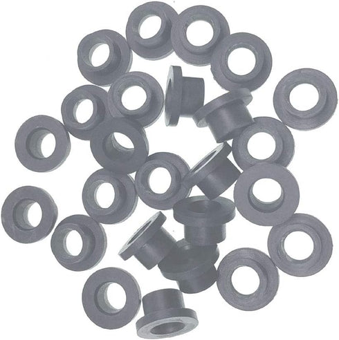 HORTIPOTS 1/2 Inch Top Hat Grommet, Pack of 25, Rubber Inside Diameter 12mm-13mm ID for Tubing