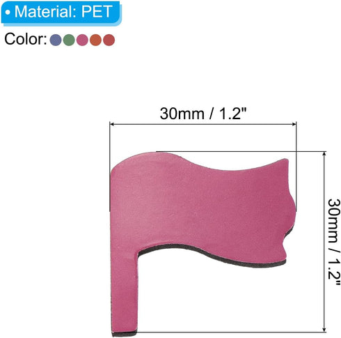 PATIKIL Flag Shaped Refrigerator Stickers, 50 Pcs Fridge Magnets 1.2" x 1.2" Colorful Self Adhesive Decorative Magnets for Whiteboard Map Office Home, 5Color