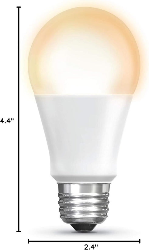 OM60/SW/HK 60W A19 Bulb, 4.4" 2.4" 2700K Feit Electric Equivalent Smart, Works with Apple HomeKit and Siri Voice