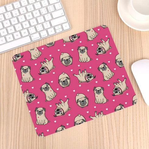 Cute Pug Dog Gaming Mouse Pad - Non-Slip Rubber Mouse Pad for Computers, Personalized for Home Office
