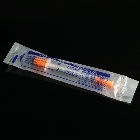 1ml 30 Gauge 1/2 inch Lab Supplies, Pack of 100, Individually Packaged for Scientific Measuring