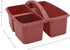 Teacher Created Resource Deep Rose Portable Plastic Storage Caddy 6-Pack, 3 Compartments for Classroom and Office