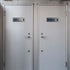 Standard Men Women Restroom Sign - Large Brushed Gold - 1 Set (2 pcs)