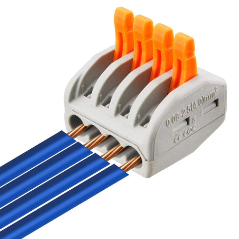 30 PCS Assortment Kit Lever Wire Connectors Nuts, 28-12 AWG, 2/3/5 Conductor Combination, Electrical Insulated