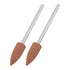 uxcell 2 Pcs Silicone Rubber Grinding Buffing Wheels, 400 Grits, 6mm Dia Pointed Polishing Head for Electric Rotary Tool