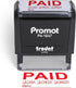 Promot Paid Stamp, Self Inking Stamp for Office, Accounts Payable, Red Ink