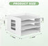 Juexica 2 Pack Scrapbook Paper Organizer, 12.6 x 12.6 x 8.3 Inches, 4 Tier File Organizer for Desk, Stackable Paper