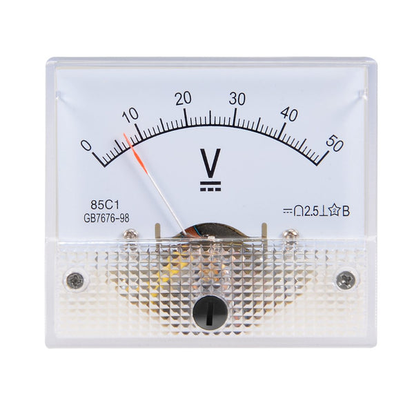 uxcell DC 0-50V Analog Panel Voltage Gauge Volt Meter 85C1, 2.5% Error