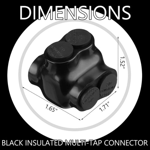 Insulated Wire Connectors, Multi Splice Dual Entry Electrical Power Connector, 2 Port Wire Connectors (5 Pcs)