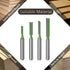 7pcs 1/4" Set, 3/4/5/6/8/10/12mm Trimming Shank Tungsten Carbide Double&Single Flute Straight Dado Router Bit Cutting
