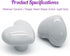 2pcs Light Grey Ceramic Cabinet Knobs, Heart Shaped Drawer Pulls for Kitchen, Cute Vanity Knobs for Kids Girls Bedroom