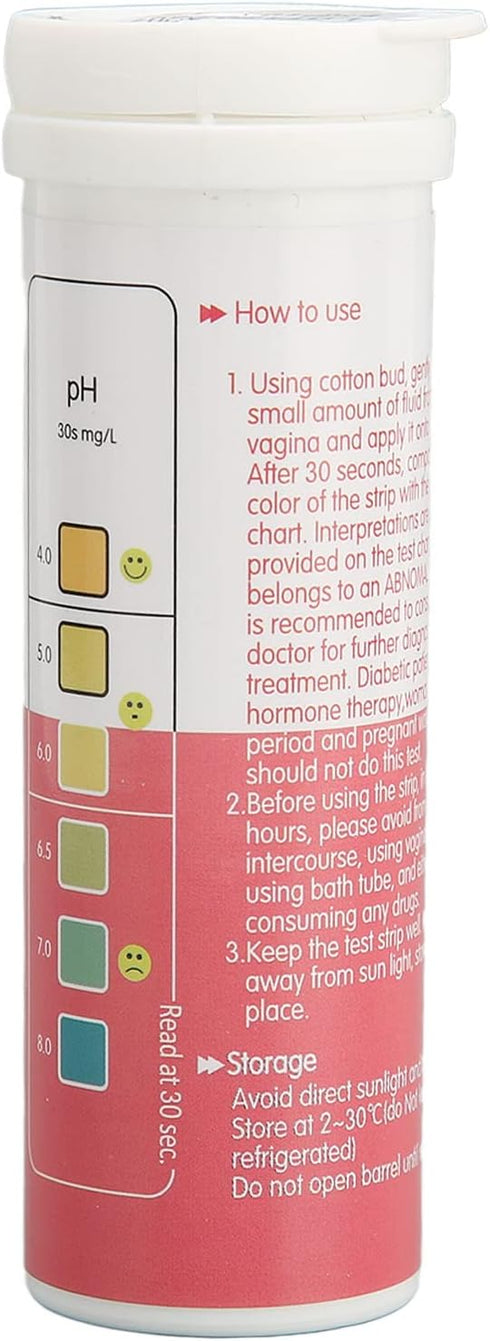 100pcs Feminine PH Test Strips, Bacterial Vaginosis Test for Women, Vaginal PH Test Strips, PH Balance Test Strips