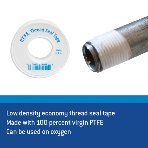 Gasoila 1901C Virgin PTFE Low Density Thread Seal Tape, 1/2" Width, 260" Length
