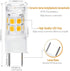 4-Pack G8 LED Bulb,GY8.6/T4 Bi-pin Base LED 3W, 30W Halogen Bulb Replacement,for Under Cabinet Kitchen Lighting, Under-Cabinet Light, GE Microwave Lamp Bulb Replacement (Warm White 3000K) by LUHMQ