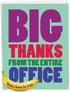 NobleWorks Big Thanks From The Office - Boss Coworker Thank You Greeting Card with Envelope, Extra Large 8.5 x 11 Inch