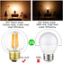 Dimmable G16.5 Bulbs,6W E26 Bulbs,Warm 2700K,600lm,6W 60 Watt,G50 Bulb Bulb 6Pack. Leools LED Edison LED Light White