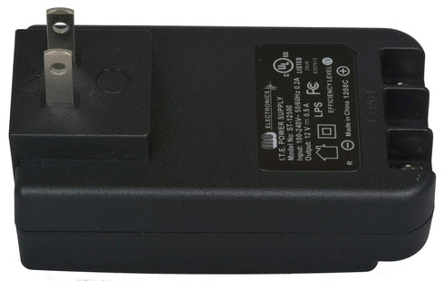 Jameco ReliaPro Wall Adapter Transformer Regulated Switching 12 Volt DC 500 mA Screw Terminals Black UL CEC FCC