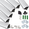 THMOOTHER UV Resistance 3.28FT V Shape LED Strip Black Channel Diffuser,6-Pack Aluminum