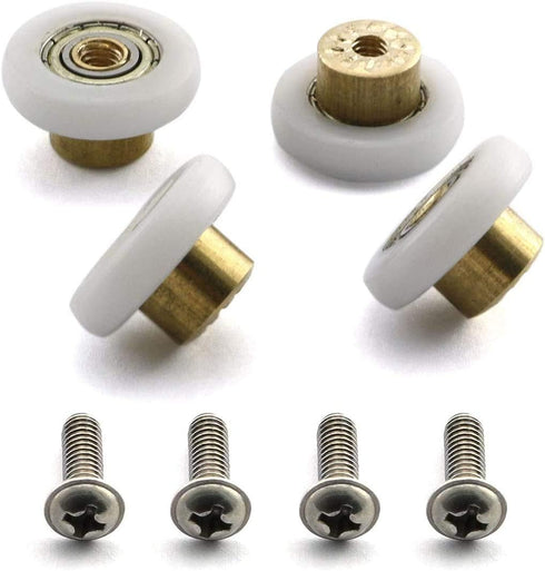 4 Sets Shower Door Rollers Runners Wheels Replacement Part for Bathroom Glass Sliding Door