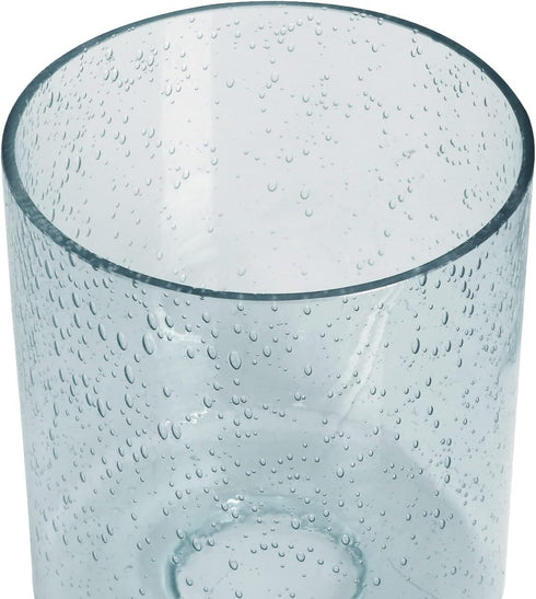 2 Pack 1-5/8-Inch G0129-Cylinder 2 Blue Seeded Glass Lamp Shades, Cylinder Light Fixture Replacement Globe or Cover