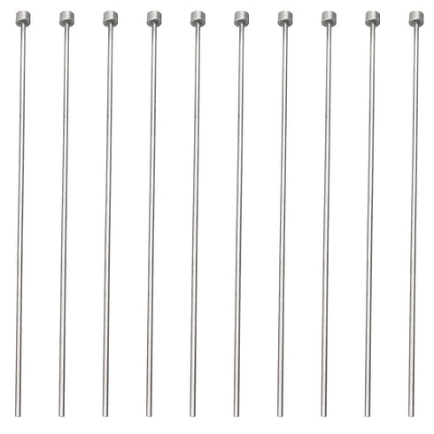 Utoolmart 2mm Dia Round Tip Steel Straight Ejector Pin Punch, 150mm Long, Silver Gray, 10pcs