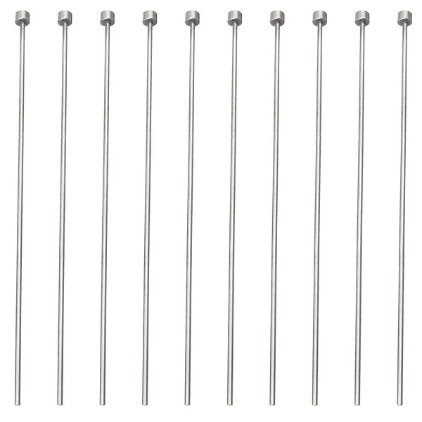 Utoolmart 2mm Dia Round Tip Steel Straight Ejector Pin Punch, 150mm Long, Silver Gray, 10pcs