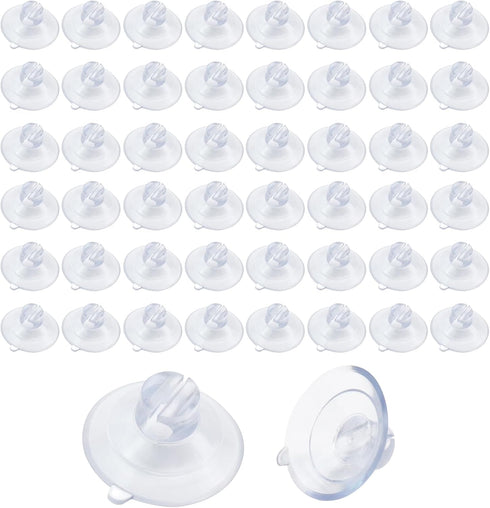 50Pcs Adhesive Suction Cups Fish Tank Wire Sucker Pad Wall Hanging Bulk