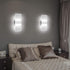 12W 6000K Dimmable Plug(1 Pack) ChangM Modern LED Acrylic Wall Sconce Cool White Up Down Lamp for Bedroom Corridor
