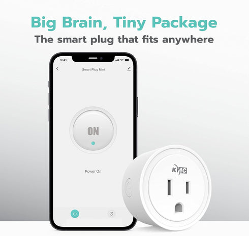 KMC Smart Plug Mini 4-Pack, Wi-Fi Outlets for Smart Home, Remote Control Lights and Devices, No Hub Required