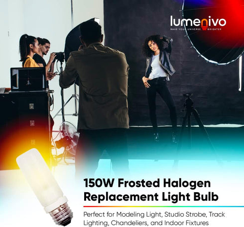 150W Bulb E26 2300K 120V 2 Pack lumenivo Replacement for YOTOM Frosted for Modeling Light, Photography Lighting, Studio