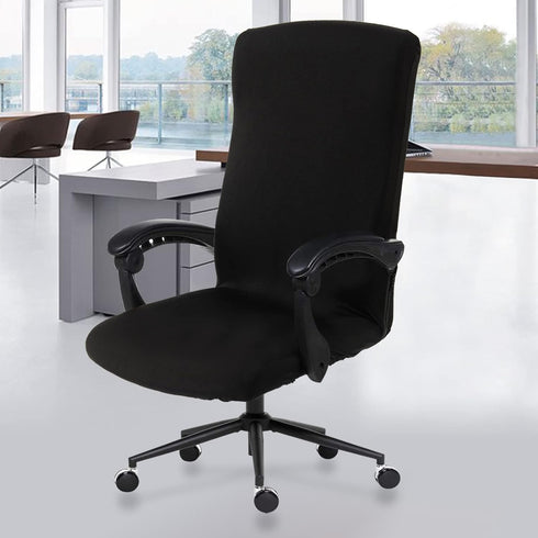 Water Resistant Stretch Office Chair Cover with Durable Zipper, Universal Washable Spandex Slipcovers for Pets