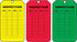 Accuform RP-Plastic Scaffold Status Tag, "Danger/Caution/Attention", 5.75" x 3.25" x 0.015", Black Green/Yellow/Red