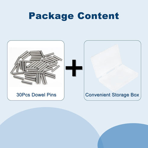 Juvielich 30Pcs M6 40mm 1/4 Inch 1.57 Inch 304 x / x Dowel Pin Stainless Steel Cylindrical Dowel Pins Shelves Dowel Pin