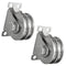 Heavy Duty Double Groove Cable Fixed Pulley Block, Stainless Steel, Bearing Inside, 2 Pack for Lifting System
