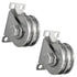 Heavy Duty Double Groove Cable Fixed Pulley Block, Stainless Steel, Bearing Inside, 2 Pack for Lifting System