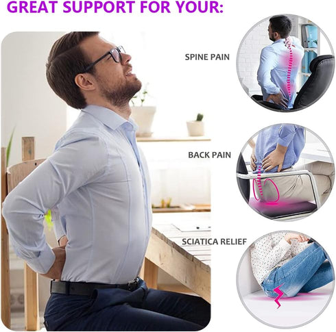 Helishy Tailbone, Gel Seat Cushion, Office Seat Cushion Chair Pads for Office Home Car Wheelchair Long Trips - Extra