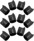 OUNONA 12pcs Black Folding Chair Foot Caps V-Shaped Stability Plugs 7/8 Inch