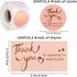 NYTGAH 600PCS Packaging(Pink Thank You for Supporting My Small Business Stickers and Card Kit, Thank You Cards Small
