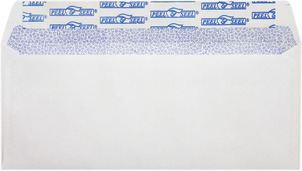 LUXPaper #10 Business Envelopes - Security Tint, Peel & Press, 4 1/8" x 9 1/2", White, 50 Qty