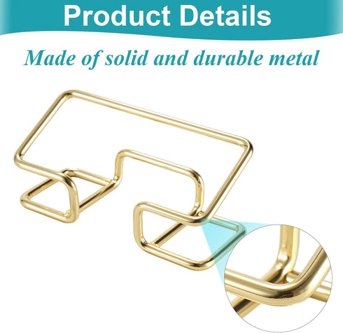 Business Card Holder for Desk, Modern Display Stand, Desktop Organizer, 1 Pack, Gold