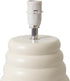 LT1168-CRM 12.68" Simple Designs Chic Glow Mini Stacked Ceramic Table Lamp, Monochromatic Fabric Shade, Small Accent