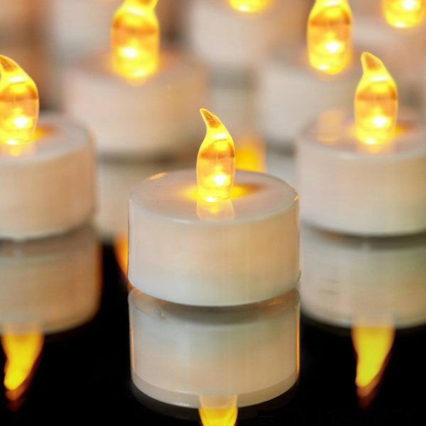 YIWER Battery Tea Lights Candles, LED Tea Lights Pack of 12 with 200 Hours Warm Yellow Light