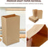 100pcs 18x11x32cm Small Brown Kraft Paper Bags Greaseproof Multi-function Bakery Bread and Sandwich Food Storage Bags
