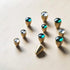 Aoleegatt Handle(27X20-Emerald) Chinese Style Pure Copper Inlaid with Diamonds Crystal Glass Handle Gold Brass Base