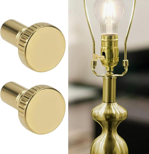SG Store 6pcs 2.8mm Gold(19x12mm) Metal On/Off Replacement Light Lamp Fan Knobs Lamp Switch Suitable for Most Floor