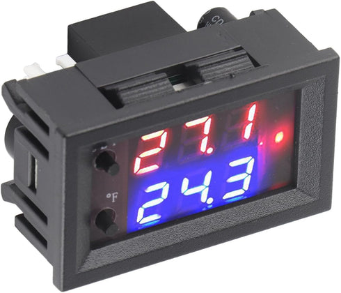 Acouto Digital Display Microcomputer Thermostat Temperature Controller Switch with Sensor, 12V
