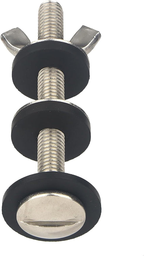 Universal Toilet Tank to Bowl Gasket & Bolts, 2 Kind Gasket and 4 Pieces 5/16 * 3.15 Inch Toilet Tank Bolts